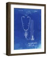 PP1066-Faded Blueprint Stethoscope Patent Poster-Cole Borders-Framed Giclee Print