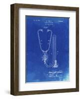 PP1066-Faded Blueprint Stethoscope Patent Poster-Cole Borders-Framed Giclee Print