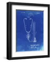 PP1066-Faded Blueprint Stethoscope Patent Poster-Cole Borders-Framed Giclee Print