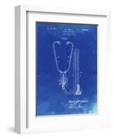 PP1066-Faded Blueprint Stethoscope Patent Poster-Cole Borders-Framed Giclee Print