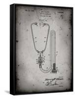 PP1066-Faded Grey Stethoscope Patent Poster-Cole Borders-Framed Stretched Canvas