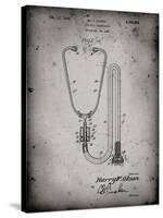 PP1066-Faded Grey Stethoscope Patent Poster-Cole Borders-Stretched Canvas