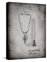 PP1066-Faded Grey Stethoscope Patent Poster-Cole Borders-Stretched Canvas