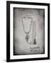 PP1066-Faded Grey Stethoscope Patent Poster-Cole Borders-Framed Giclee Print