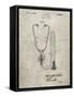 PP1066-Sandstone Stethoscope Patent Poster-Cole Borders-Framed Stretched Canvas