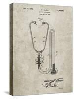 PP1066-Sandstone Stethoscope Patent Poster-Cole Borders-Stretched Canvas