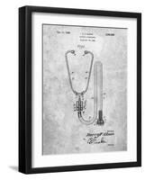 PP1066-Slate Stethoscope Patent Poster-Cole Borders-Framed Giclee Print