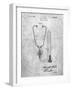 PP1066-Slate Stethoscope Patent Poster-Cole Borders-Framed Giclee Print