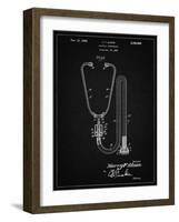 PP1066-Vintage Black Stethoscope Patent Poster-Cole Borders-Framed Giclee Print