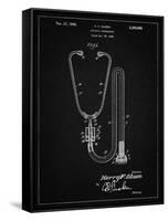 PP1066-Vintage Black Stethoscope Patent Poster-Cole Borders-Framed Stretched Canvas