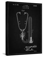 PP1066-Vintage Black Stethoscope Patent Poster-Cole Borders-Stretched Canvas