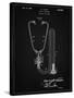 PP1066-Vintage Black Stethoscope Patent Poster-Cole Borders-Stretched Canvas