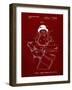 PP1067-Burgundy Stocking Holder Poster-Cole Borders-Framed Giclee Print