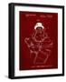 PP1067-Burgundy Stocking Holder Poster-Cole Borders-Framed Giclee Print