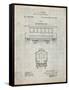 PP1069-Antique Grid Parchment Streetcar Patent Poster-Cole Borders-Framed Stretched Canvas