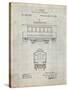 PP1069-Antique Grid Parchment Streetcar Patent Poster-Cole Borders-Stretched Canvas