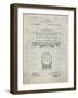PP1069-Antique Grid Parchment Streetcar Patent Poster-Cole Borders-Framed Giclee Print