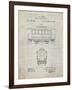 PP1069-Antique Grid Parchment Streetcar Patent Poster-Cole Borders-Framed Giclee Print