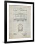 PP1069-Antique Grid Parchment Streetcar Patent Poster-Cole Borders-Framed Giclee Print