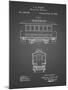 PP1069-Black Grid Streetcar Patent Poster-Cole Borders-Mounted Giclee Print