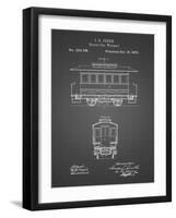 PP1069-Black Grid Streetcar Patent Poster-Cole Borders-Framed Giclee Print