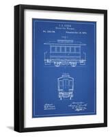 PP1069-Blueprint Streetcar Patent Poster-Cole Borders-Framed Giclee Print