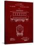 PP1069-Burgundy Streetcar Patent Poster-Cole Borders-Stretched Canvas