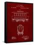 PP1069-Burgundy Streetcar Patent Poster-Cole Borders-Framed Stretched Canvas