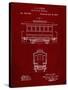 PP1069-Burgundy Streetcar Patent Poster-Cole Borders-Stretched Canvas