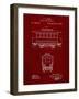 PP1069-Burgundy Streetcar Patent Poster-Cole Borders-Framed Giclee Print