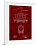 PP1069-Burgundy Streetcar Patent Poster-Cole Borders-Framed Giclee Print