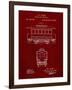 PP1069-Burgundy Streetcar Patent Poster-Cole Borders-Framed Giclee Print