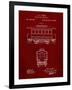PP1069-Burgundy Streetcar Patent Poster-Cole Borders-Framed Giclee Print
