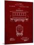 PP1069-Burgundy Streetcar Patent Poster-Cole Borders-Mounted Giclee Print