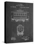 PP1069-Chalkboard Streetcar Patent Poster-Cole Borders-Stretched Canvas
