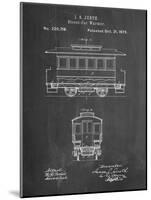 PP1069-Chalkboard Streetcar Patent Poster-Cole Borders-Mounted Giclee Print