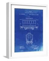 PP1069-Faded Blueprint Streetcar Patent Poster-Cole Borders-Framed Giclee Print