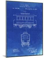 PP1069-Faded Blueprint Streetcar Patent Poster-Cole Borders-Mounted Giclee Print