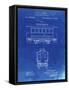 PP1069-Faded Blueprint Streetcar Patent Poster-Cole Borders-Framed Stretched Canvas