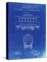 PP1069-Faded Blueprint Streetcar Patent Poster-Cole Borders-Stretched Canvas