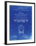 PP1069-Faded Blueprint Streetcar Patent Poster-Cole Borders-Framed Giclee Print
