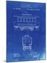 PP1069-Faded Blueprint Streetcar Patent Poster-Cole Borders-Mounted Giclee Print