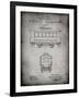 PP1069-Faded Grey Streetcar Patent Poster-Cole Borders-Framed Giclee Print