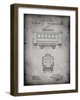 PP1069-Faded Grey Streetcar Patent Poster-Cole Borders-Framed Giclee Print