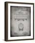 PP1069-Faded Grey Streetcar Patent Poster-Cole Borders-Framed Giclee Print