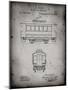 PP1069-Faded Grey Streetcar Patent Poster-Cole Borders-Mounted Giclee Print