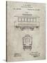 PP1069-Sandstone Streetcar Patent Poster-Cole Borders-Stretched Canvas