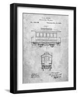 PP1069-Slate Streetcar Patent Poster-Cole Borders-Framed Giclee Print