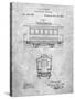 PP1069-Slate Streetcar Patent Poster-Cole Borders-Stretched Canvas