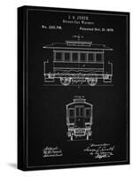 PP1069-Vintage Black Streetcar Patent Poster-Cole Borders-Stretched Canvas